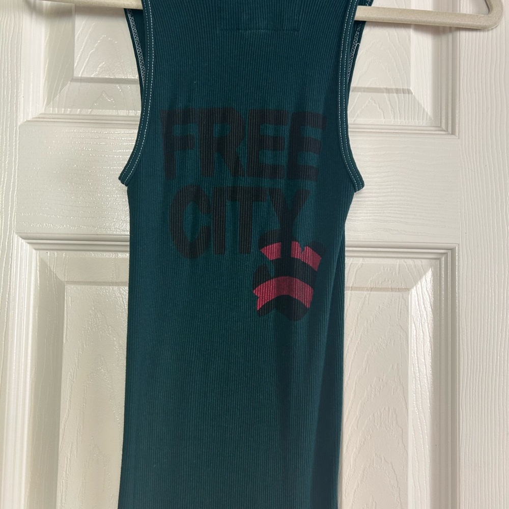 Free City Teal Tank Top XXS 2